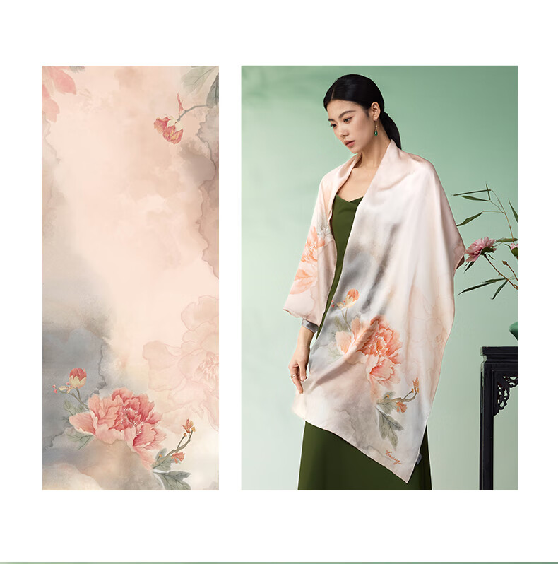Embroiderer Silk Mulberry Silk Scarf Gift Box High-End Women's Shawl Long Scarf Gift for Elders Mom Women's Day 8