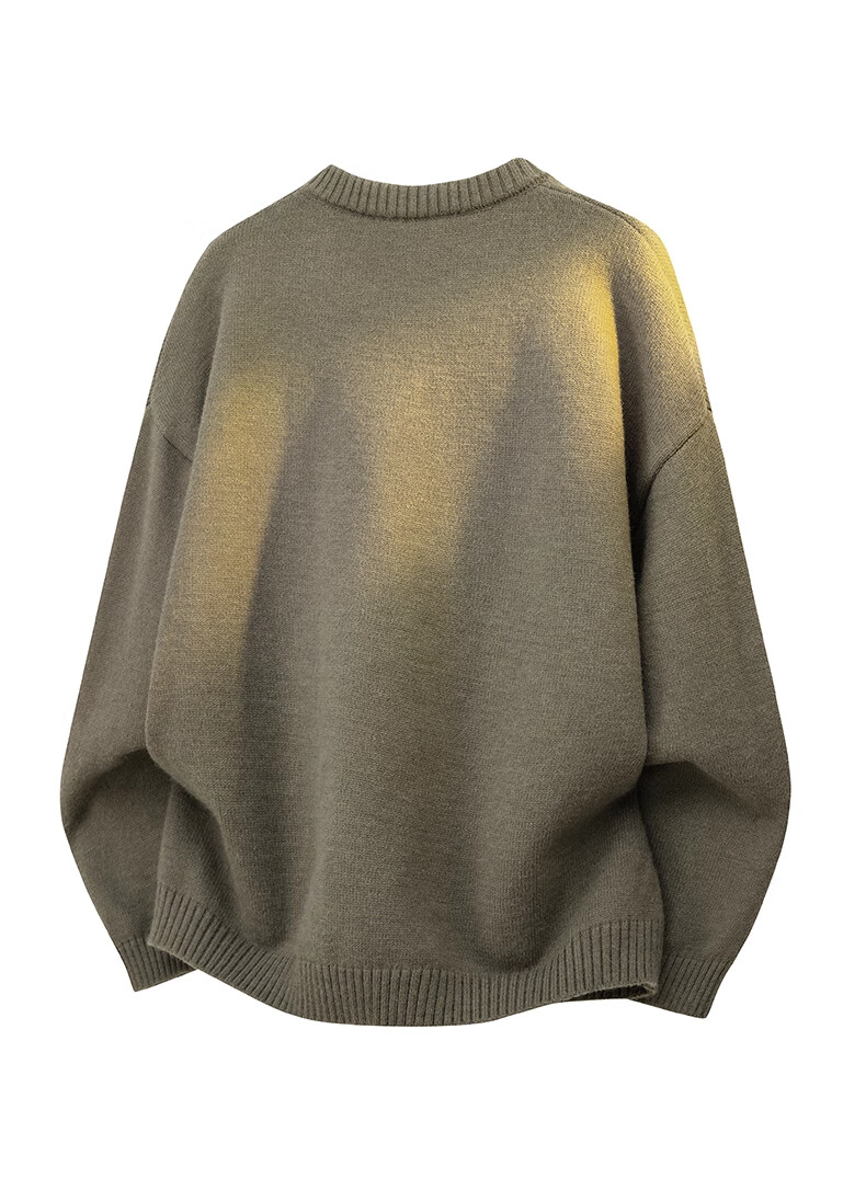 :CHOCOOLATE Men's Autumn New Knit Sweater Jacket Loose Pullover Long Sleeve Coat Navy Blue L 18