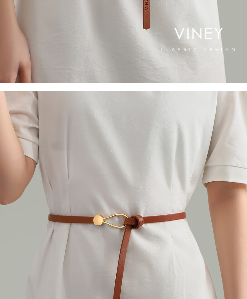 Viney Genuine Leather Women's Belt Waistband for Pants and Skirts Adjustable Waist Belt Birthday Gift for Wife and Girlfriend 2