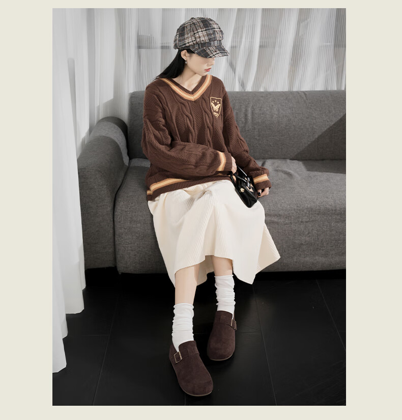 Global Full-Coverage Thick-Soled Birkenstock Women's 2026 New Style Height-Increasing Bean Casual Soft Sole Sneakers 14