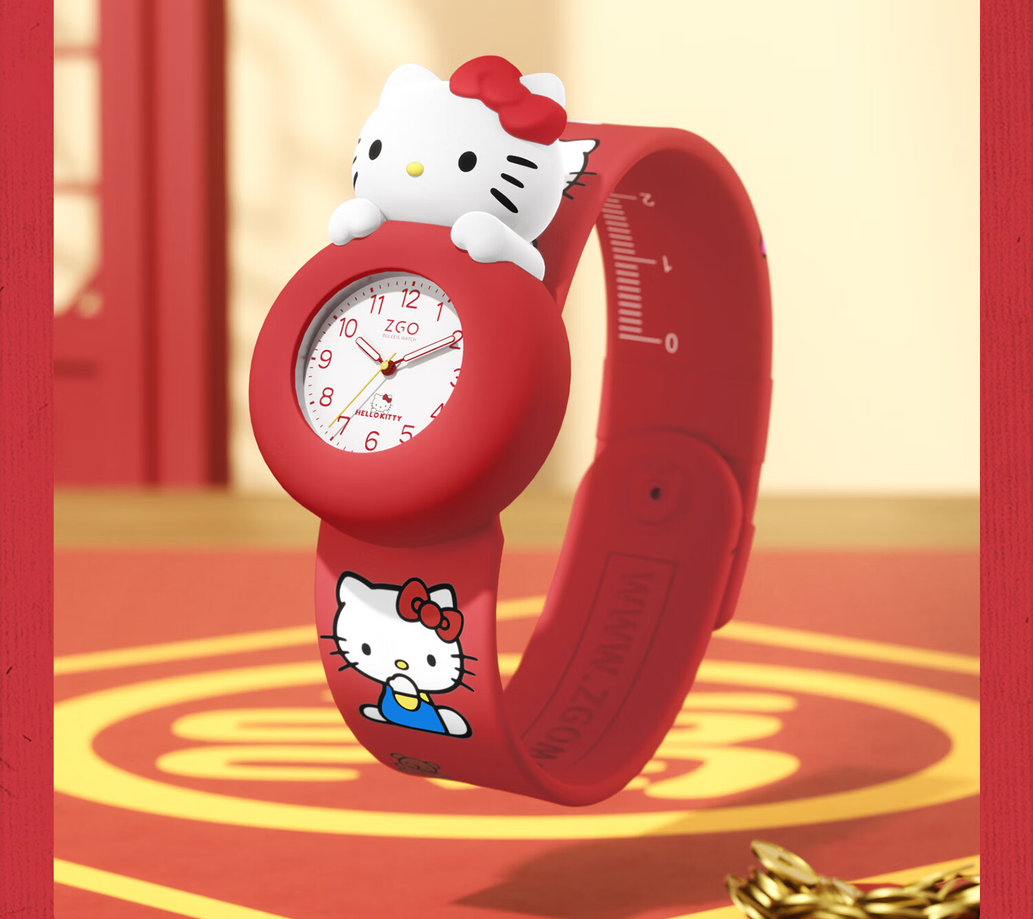 ZGO Sanrio Children's Watch for Ages 3-6, Kids' Day Gift, Girls' Kindergarten Baby Toy Digital Watch 307 9
