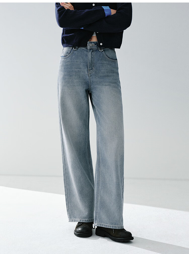 Semir Women's Summer Jeans with Lyocell Wide-Leg Pants 2026 New Loose Fit Long Pants Hong Kong Style Slimming Floor-Length Trousers 33