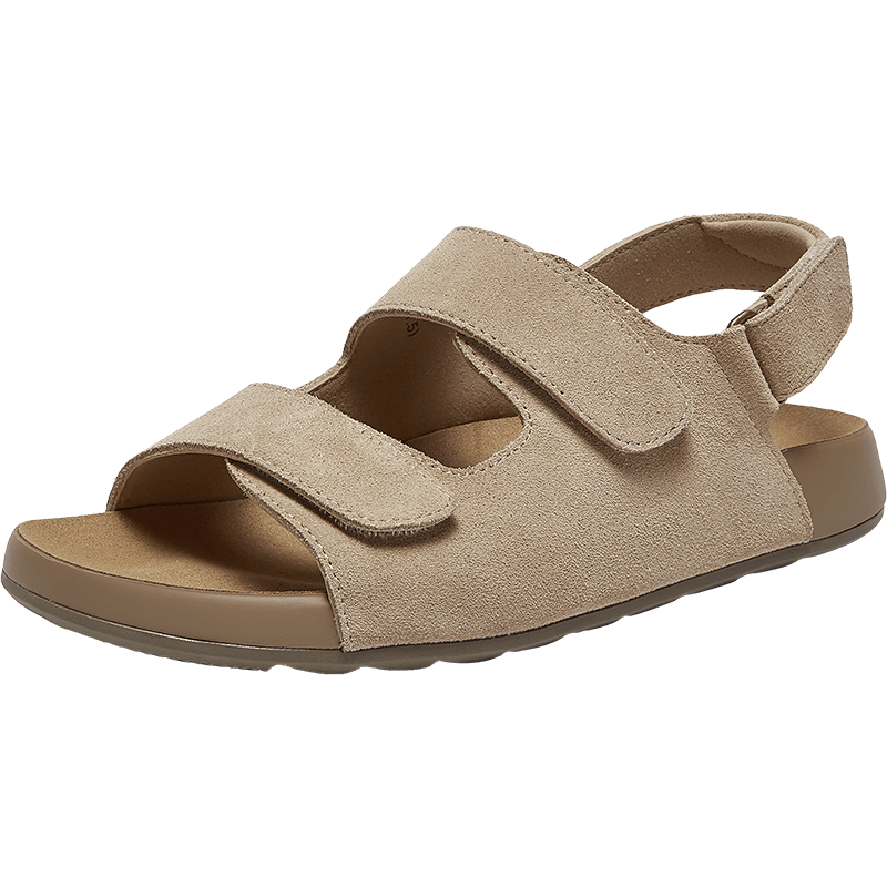 BASTO 26 Summer Birkenshoes Magic Tape Comfortable Soft Sole Outdoor Casual Sports Women's Sandals T6418BL6 Apricot 36