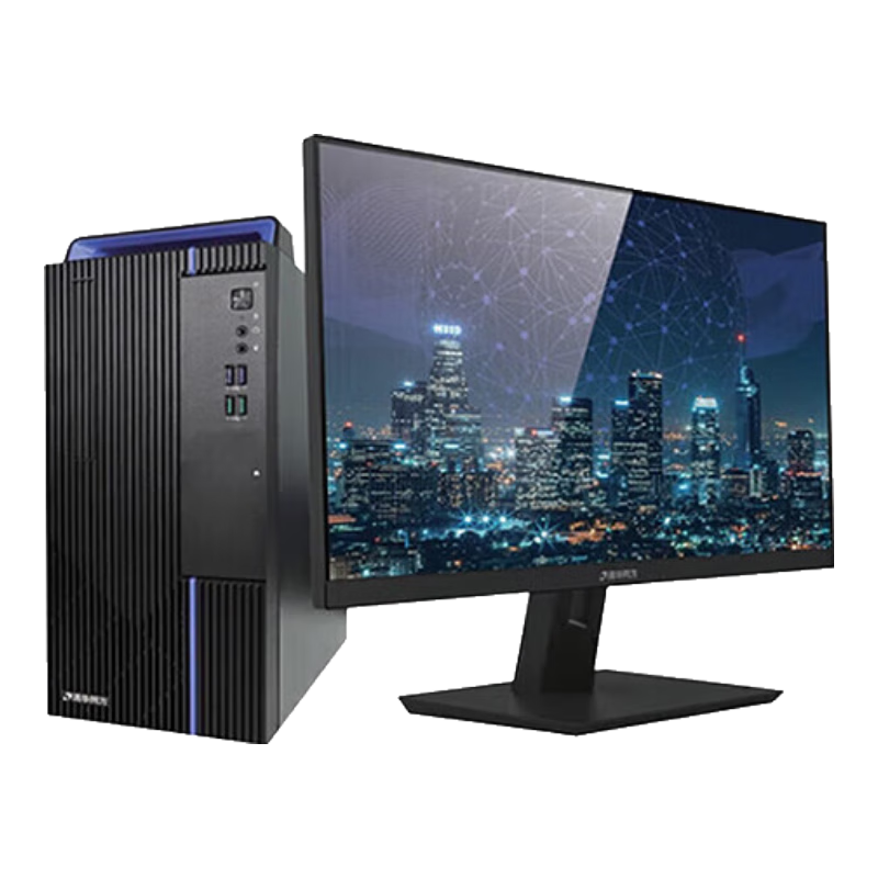 THTF Xin Chuang Cha Xiang TZ830 Domestic Desktop Computer, Zhaoxin ZX-EKX 8GB RAM, 512GB Storage, Integrated Graphics, Domestic Trial Use, 23.8-Inch Display