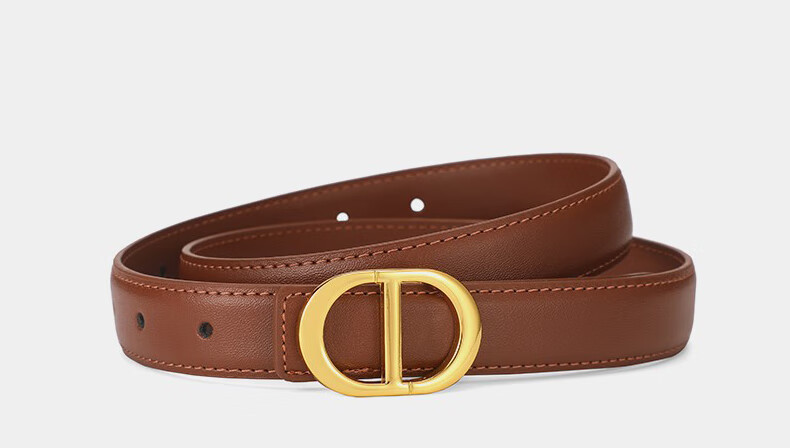 TUCANO Women's Leather Belt Denim Waist Belt Korean Style Smooth Buckle Plate Buckle Pin Buckle Belt Birthday Gift for Girlfriend 4