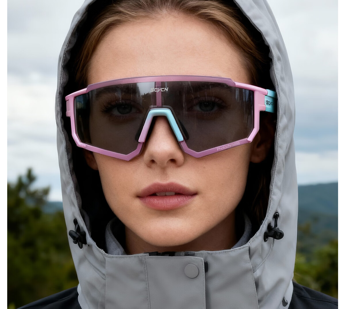 SCVCN Photochromic Mountaineering Goggles Day and Night Outdoor Hiking Windproof Sandproof Sunglasses Unisex 19
