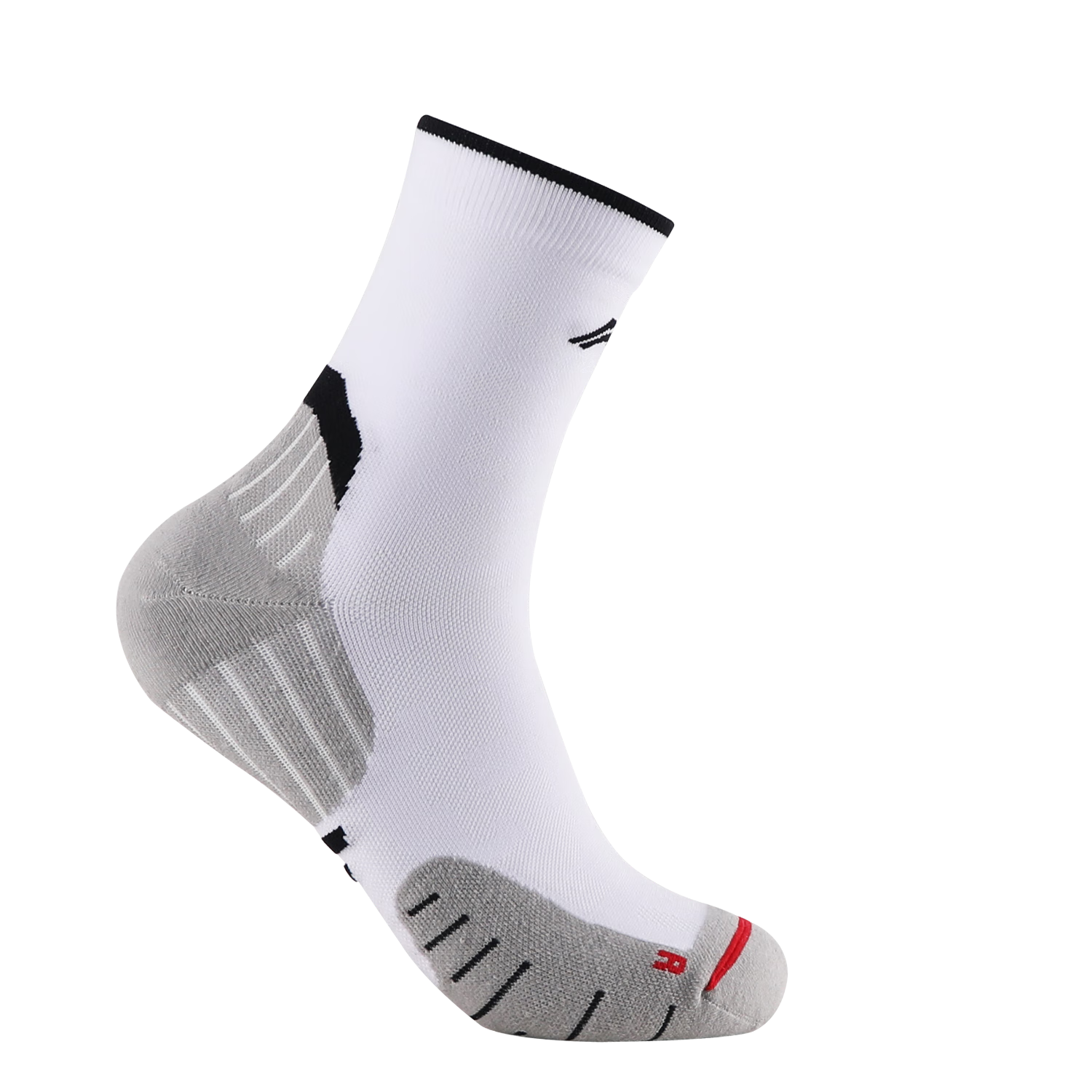 LI-NING Marathon Professional Running Socks Men's Hiking Socks Short Tube Sports Socks White Mid Tube 3 Pairs Pack