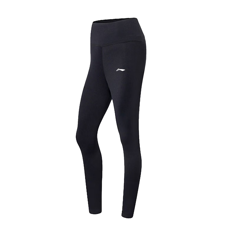 Li-Ning Yoga Pants for Women, Fitness Leggings, Tight-Fitting High-Elastic Yoga Wear, Long Pants for Outdoor Wear, Shark Pants, Sports Running Pilates