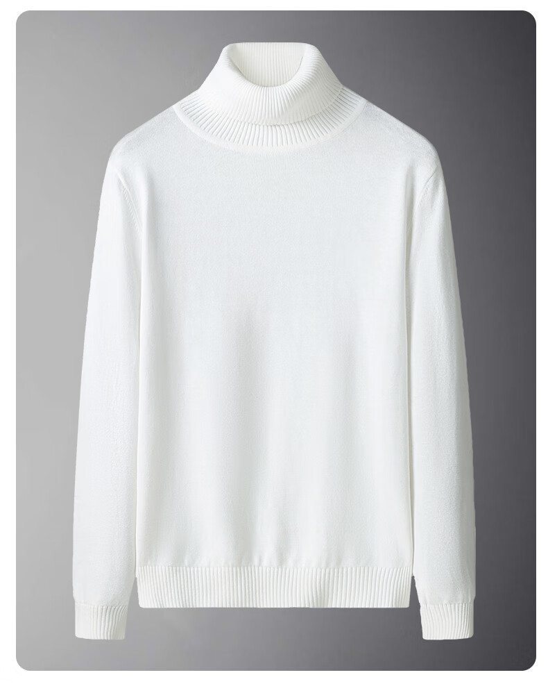Baleno S&K Series Men's Turtleneck Knit Sweater Autumn Winter Casual Simple Pure Cotton Warm Pullover Base Layer Sweater 2