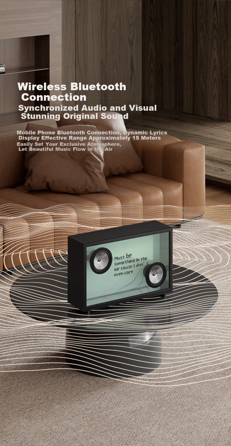 ART'MASTER Art 1 Floating Transparent Lyrics Speaker, Visual Desktop Bluetooth Speaker, Home Living Room Bedroom Speaker, Smart Home Birthday Gift 8