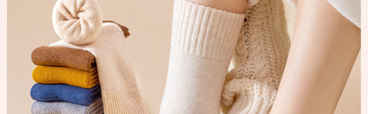 Guxu Disposable Men's Socks Daily Use Pure Cotton Winter Mid-Calf Travel Thickened Fleece Lined Wash-Free Men's Socks 10 Pairs 4