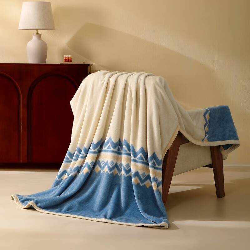 Плед Mercury Home Textiles, флисовый, 200x230 см, Nordic Far Mountain