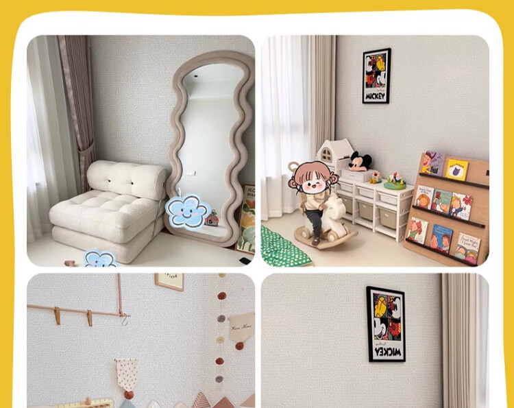 Zichen Self-Adhesive Waterproof Moisture-Proof 3D Wall Sticker Wallpaper for Walls, Anti-Dust, Mold-Resistant, Bedroom Wall Covering 1