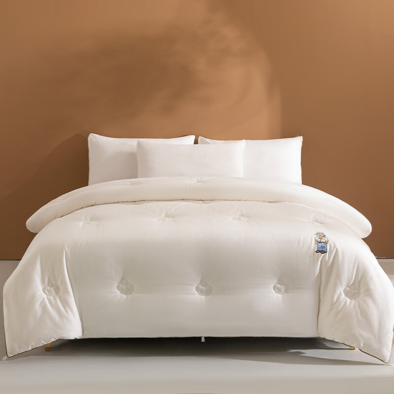 Teenie Weenie Bear All-Cotton Quilt A-Class Core Four Seasons Spring and Autumn Double Quilt 220*240 Pure White Cotton Quilt