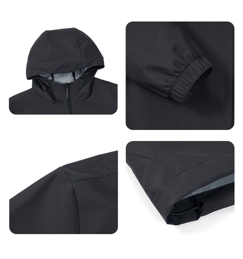 ERKE Men's Water-Repellent Hooded Sports Jacket 2026 New Breathable Outdoor Casual Windbreaker 21
