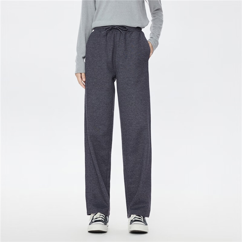 Giordano Women's Drawstring Sweatpants Autumn Winter New Loose Fit Double-Sided Fabric Elastic Waist Casual Pants 05415867