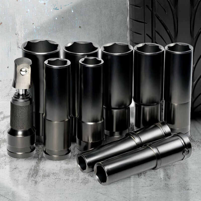 Chuke Electric Wrench Socket Set Deepened Drill Hex Long Air Impact Wrench Socket 11-Piece Set 2