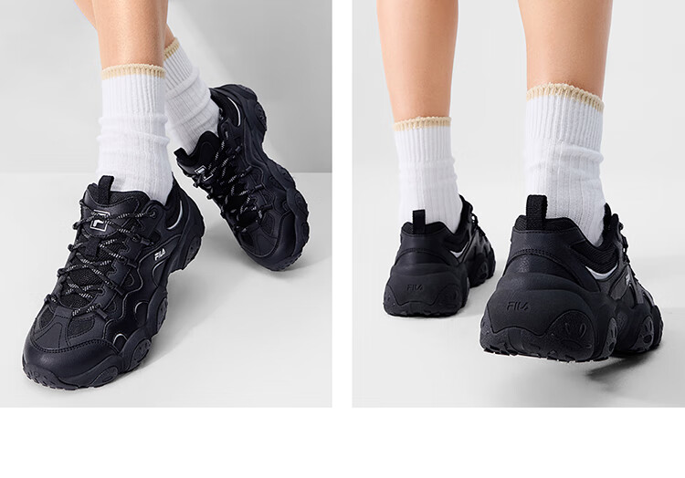 FILA Official Cat Paw 7th Generation Women's Dad Shoes 2026 Thick Sole Casual Sports Shoes 24