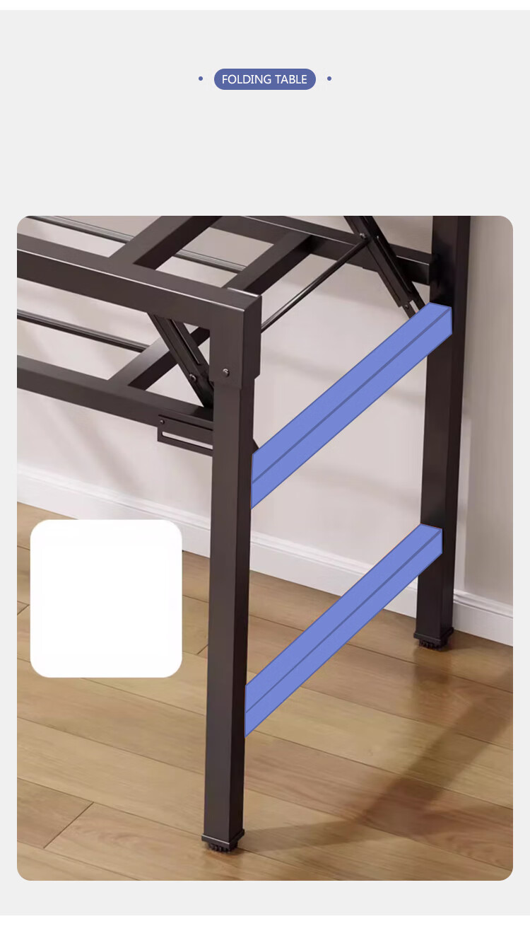 Annafu Folding Table Computer Desk Study Desk Writing Desk Office Desk Dining Table Long Table BGZ718 Double Layer 100*50 5