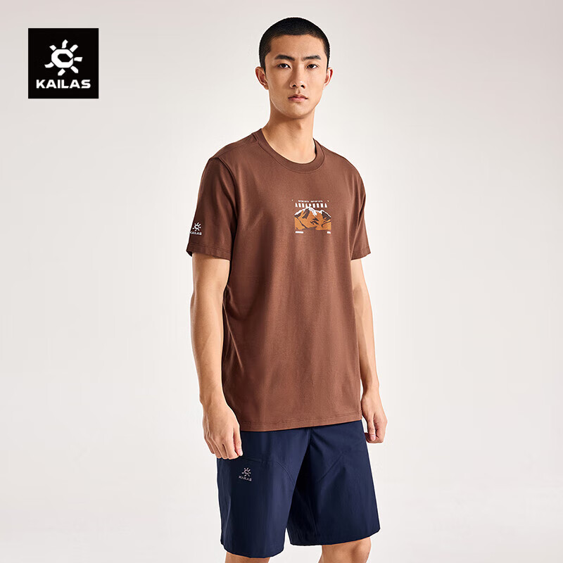 KAILAS Unisex Anna Pulna Peak Cotton T-Shirt, Spring And Summer Outdoor Hiking Sports Breathable Short Sleeve for Men And Wome