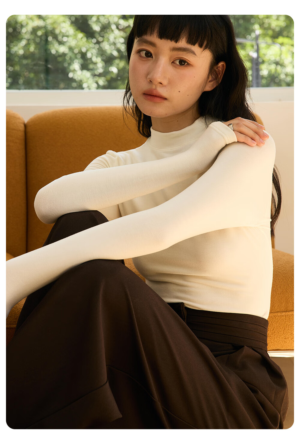 Modal Half Turtleneck Base Layer Women's Autumn Winter New Wool Warm Knit Sweater Premium Long Sleeve Top White 22