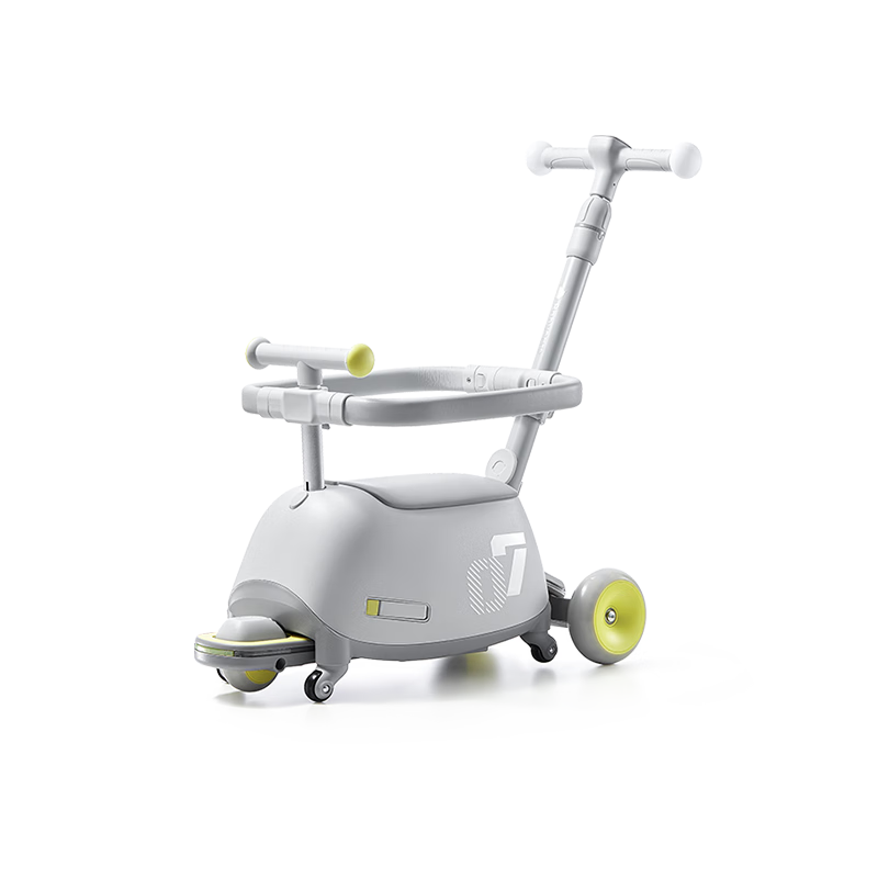 Babycare Children's Twin Scooter for Ages 1-3 Multifunctional Stroller Toy with Seat, Birthday Gift - Star Dust Gray