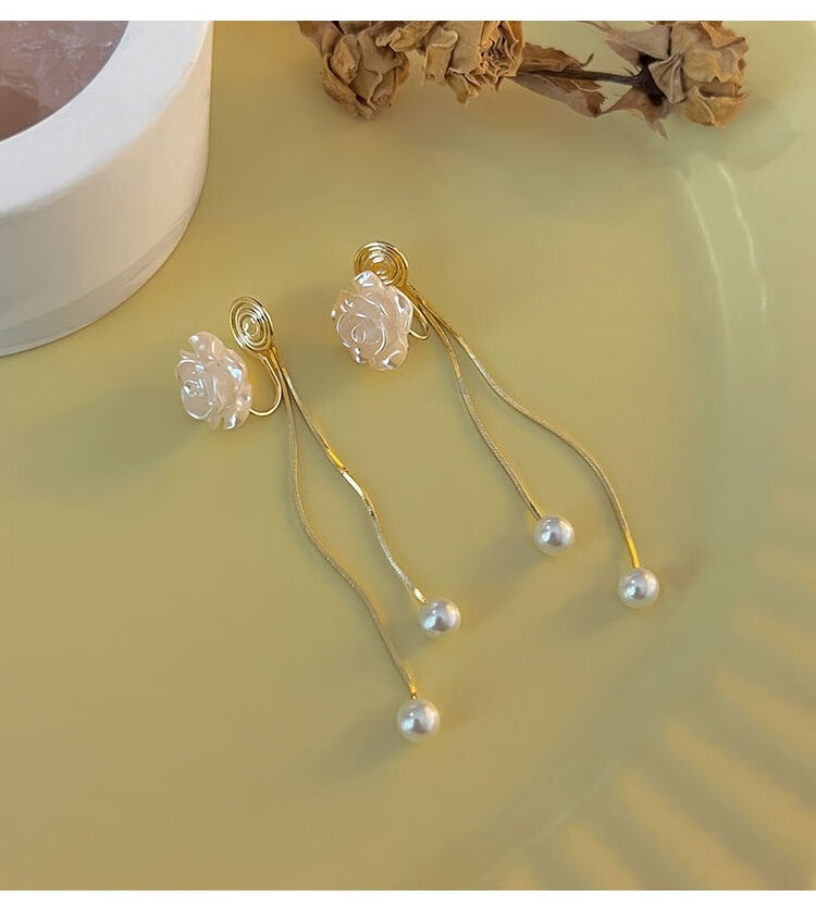 Dijing S925 Silver Full Body Earrings for Women, No Piercing Required, Practical High-End Elegant Bone Earrings Set, No Hole Ear Rings, No Need to Get Ear Piercings 7