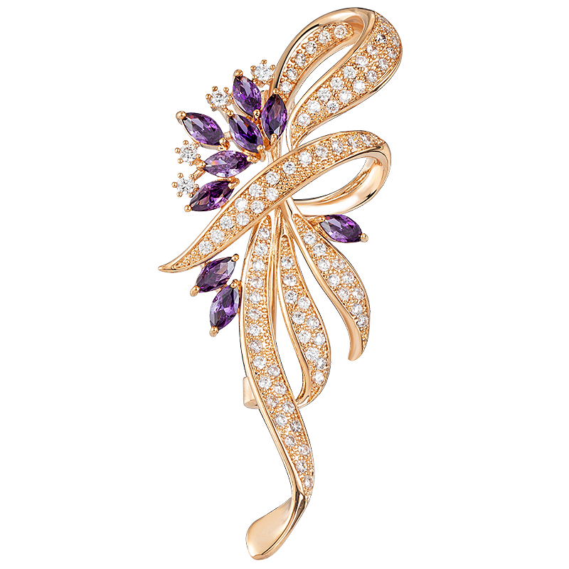 Qlady Floral Brooch, High-End Women's Light Luxury Suit Anti-Exposure Pin, Scarf Buckle Accessory, Mid-Autumn Festival Birthday Gift