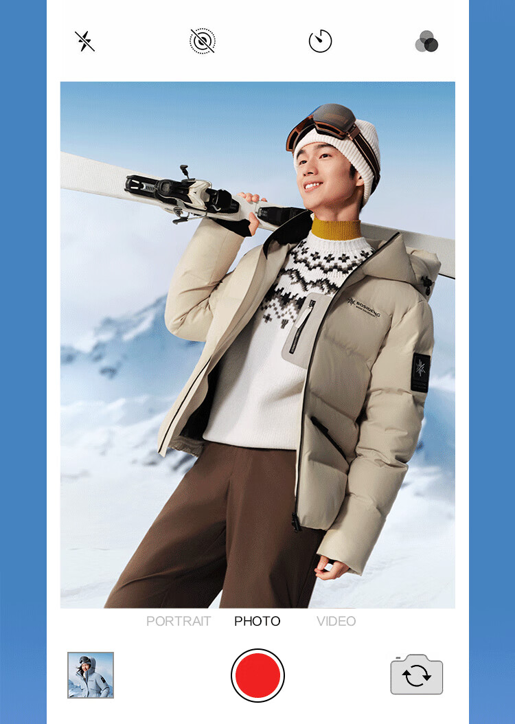 BOSIDENG Off-Season Down Jacket Ice and Snow Sports Series Short Hooded 90% Down Thickened Student Puffer Coat 5
