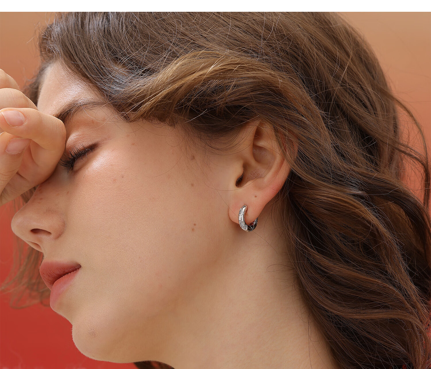 Arsis Snake Pattern Small Hoop Stud Earrings for Women Original Design Fashion Simple Versatile Earrings Birthday Gift for Girlfriend 13