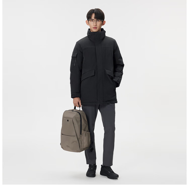 KOLON SPORT Men's Mid-Weight Waterproof Windproof Breathable Down Jacket with Fur Collar and Hood 5