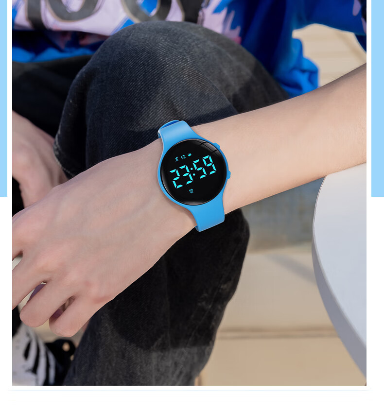 Koshi Student Watch Children's Girls Junior High Sports Multifunction Silent Vibration Alarm Electronic Watch Boys 17