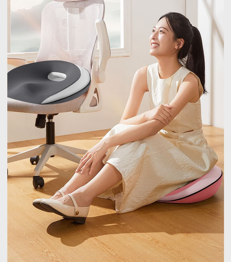 Meiwu Craftsman Seat Cushion Butt Pad Chair Cushion Long Sitting Office Chair Pad Student Stool Anti-Butt Pain Waist Support Cushion Hemorrhoid Gray 21
