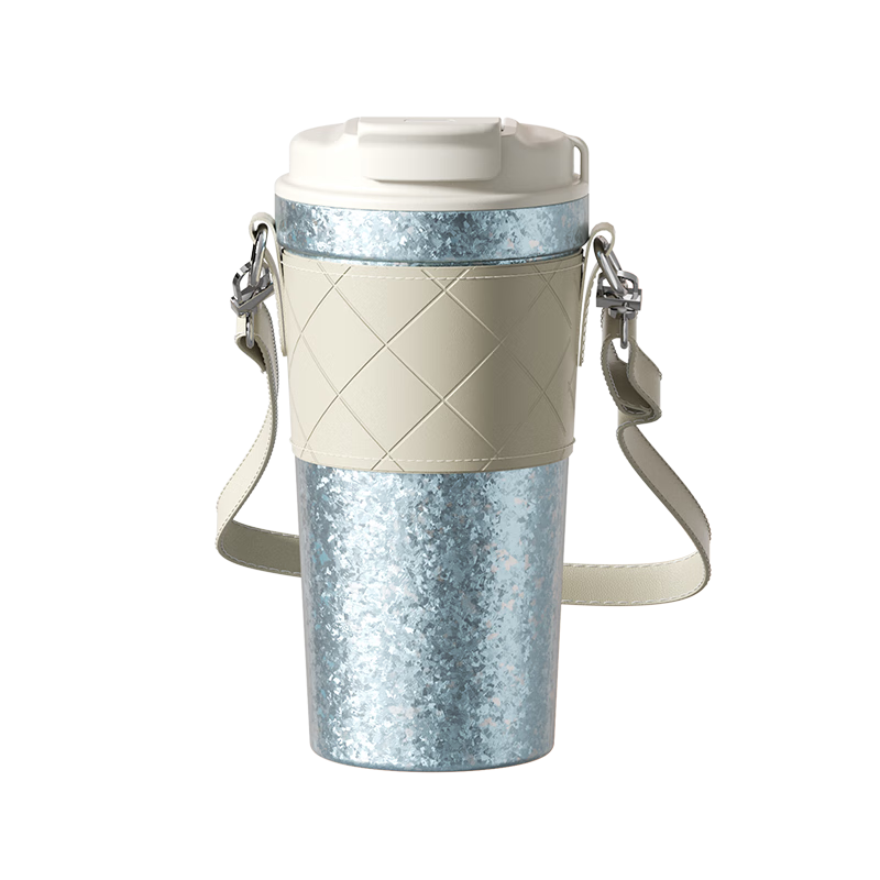 JD Jingzao Titanium Health Coffee Cup Pure Titanium Insulated Water Bottle Gift Box High-end Gift Glacier Blue 520ml