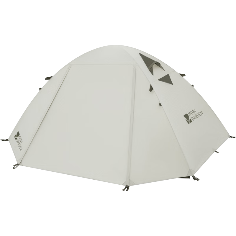 MOBIGARDEN Cold Mountain 4 Tent, Outdoor Camping Hiking Windproof Rainproof Four-Person Tent, NXZ1429065, Morning Mist White