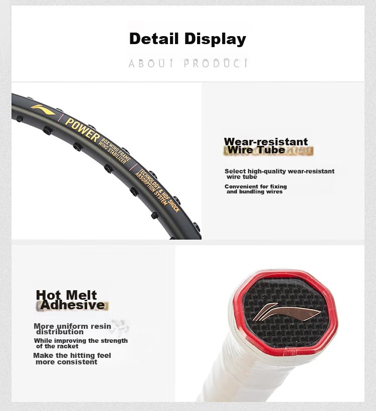Li-Ning Badminton Racket, Chen Long's Signature Model, Full Carbon Single Racket, Thunder 80 Professional Competition-Level Racket, 4U Unstrung Racket 7