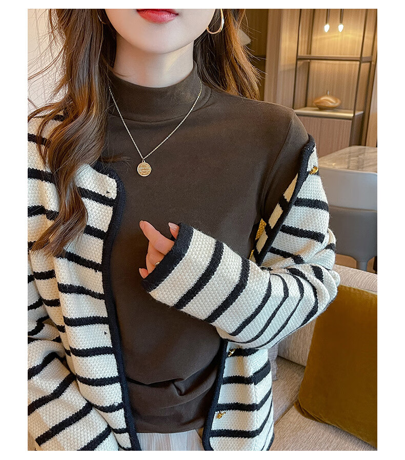 LangSha Women's Thermal Fleece Turtleneck Base Layer Top Autumn Winter Slim Fit Warm Shirt New Innerwear 13