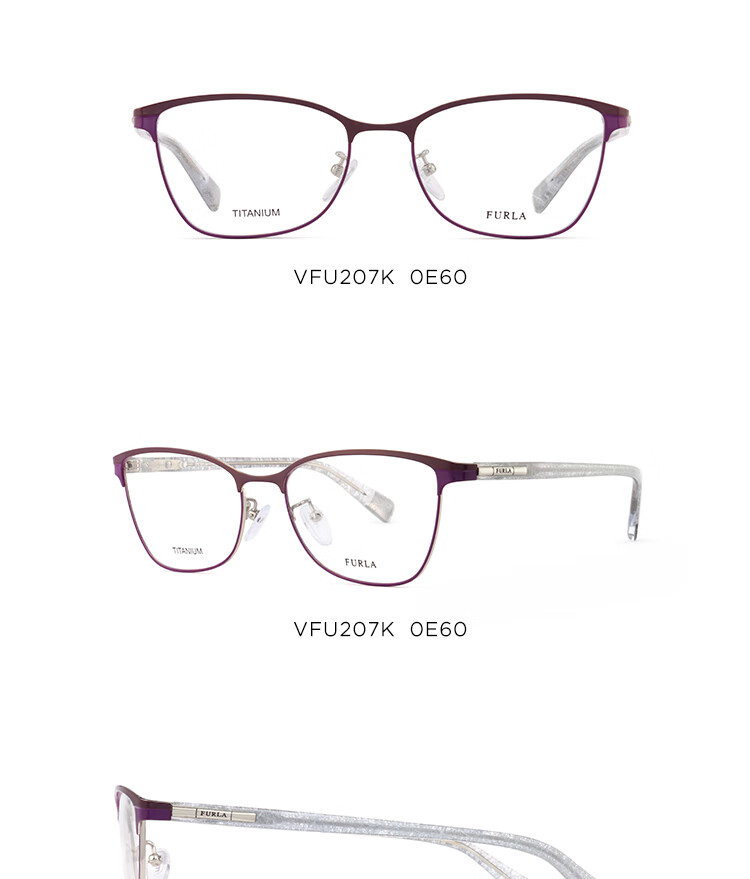 FURLA Women's Full-Frame VFU254 Fashionable Commuter Myopia Optical Glasses Frame 530891 Optical Glasses 4