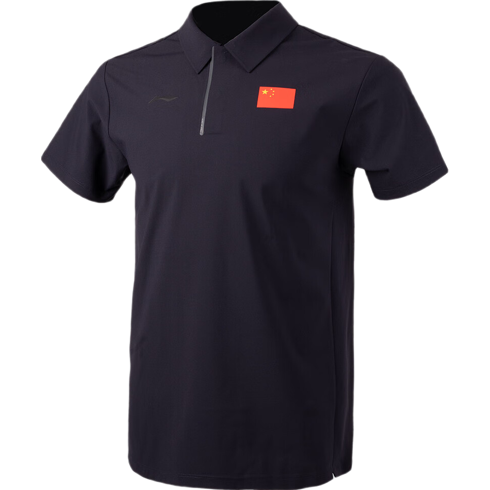 Li-Ning 25th Anniversary New National Team Honor Flag Polo Shirt Short Sleeve Ma Long Xu Xin Liu Shiwen Same Style
