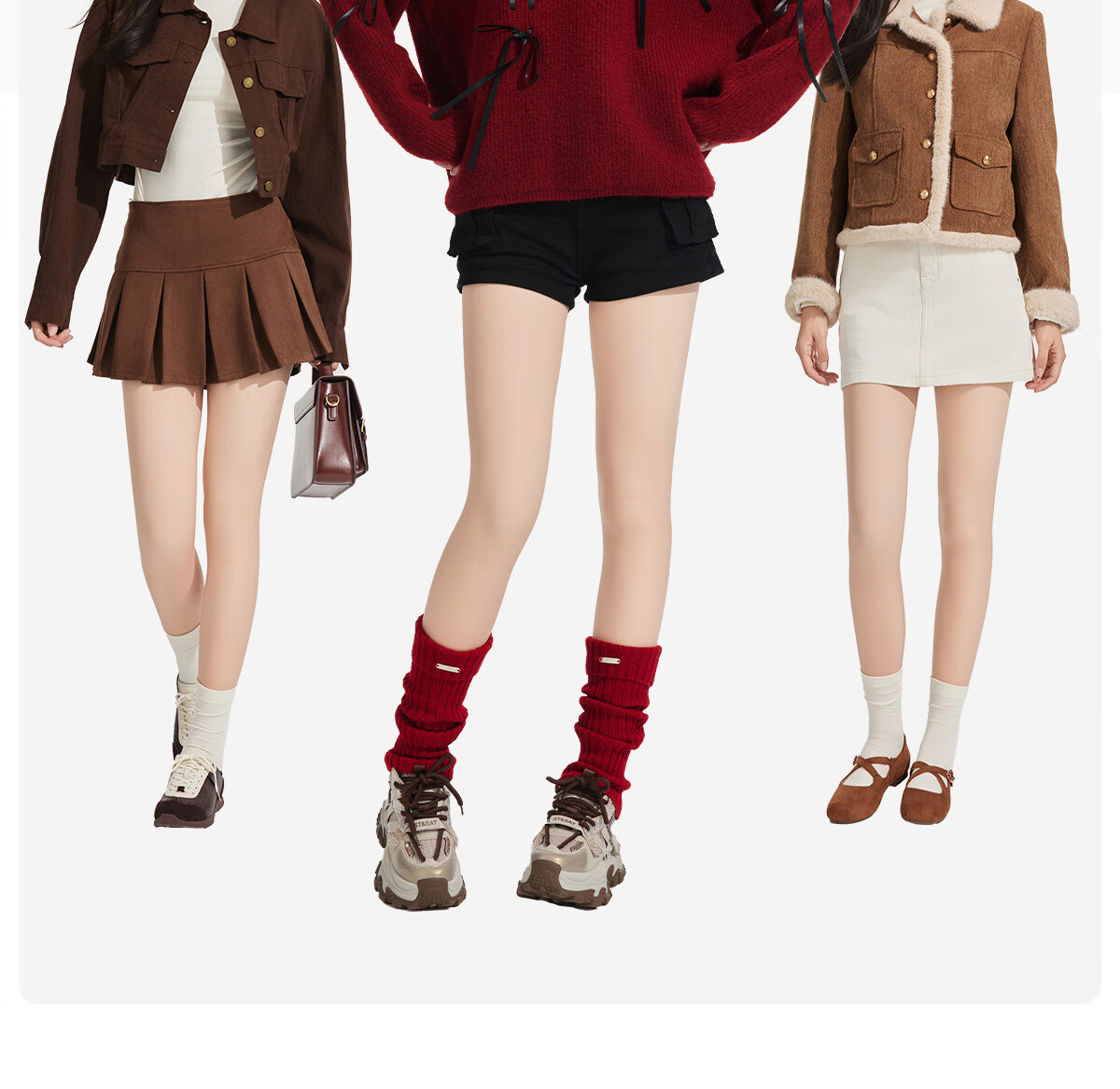 Sanduo Cotton Nine-Point Bare-Leg Magic Autumn Leggings Tights Women Skin Color Natural Color Thickened Fleece-lined Stockings 35