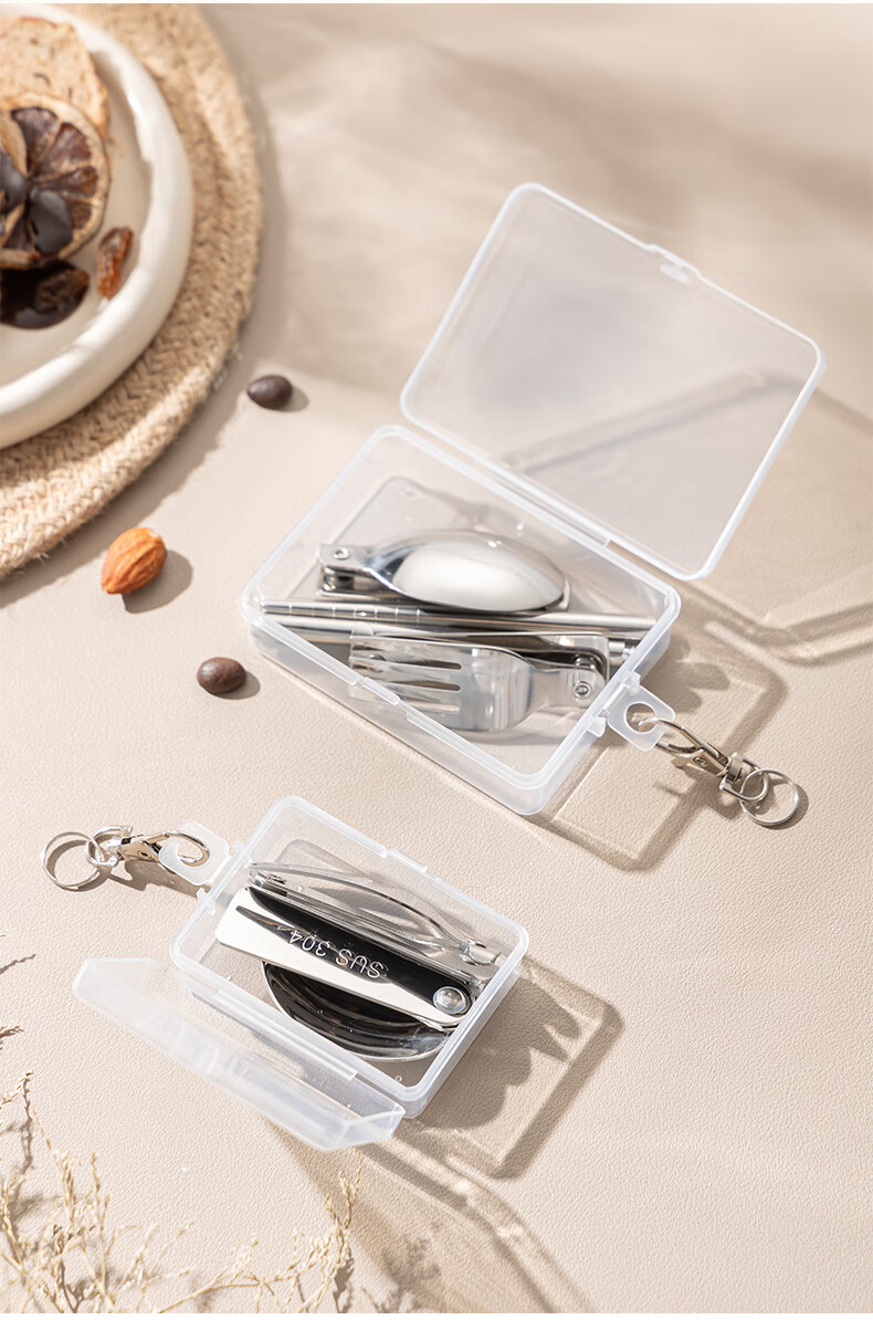 Guangyi Chopsticks, Tableware Set of 304 Stainless Steel Chopsticks And Spoon, Portable Travel Outdoor Dining Utensils GY7352 1