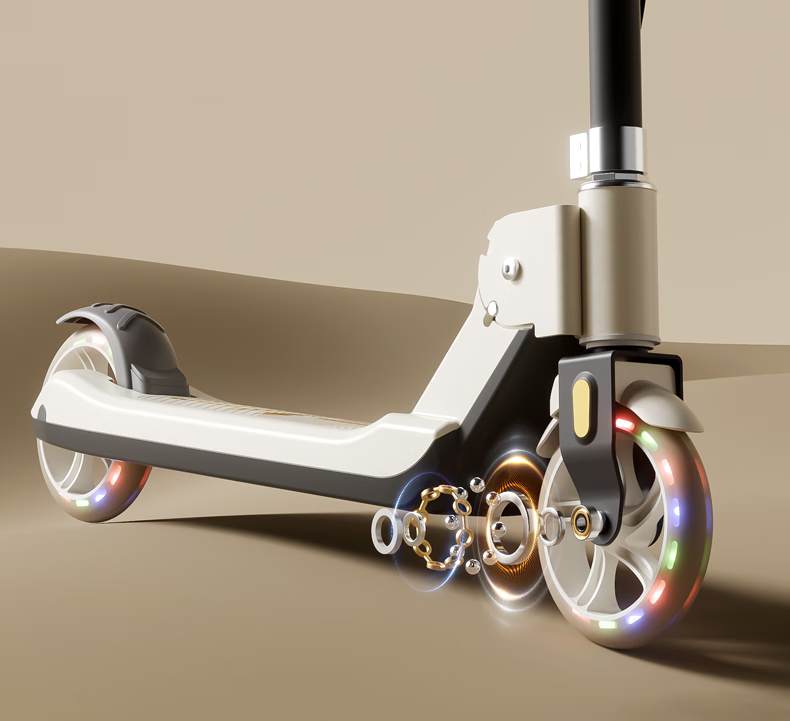 Feige Big Kids Scooter for Ages 6-12, Boys and Girls Student Adult Commuter Portable Two-Wheel Kick Scooter with Dual Brakes, Coffee Color 5