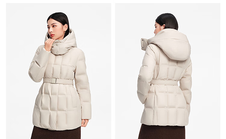 BOSIDENG Women's Thickened Goose Down Hooded Business Jacket Winter Coat New Year Red Hot Sale 22