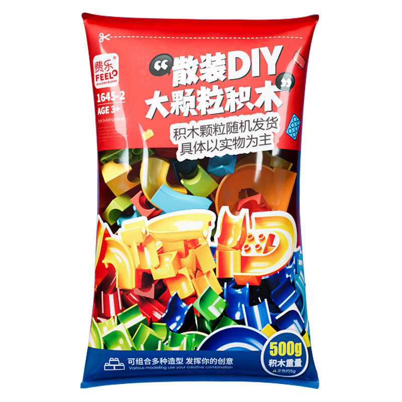FEELO Building Blocks, One Jin Package, Birthday Gift for Boys And Girls, Children's Toy, 500g Large Particles, 1645-2