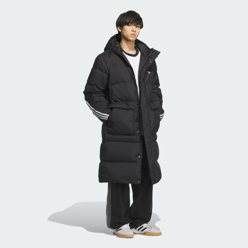 Adidas Originals Unisex 3S LONG DOWN U Long Down Jacket KC2564 Black S 4