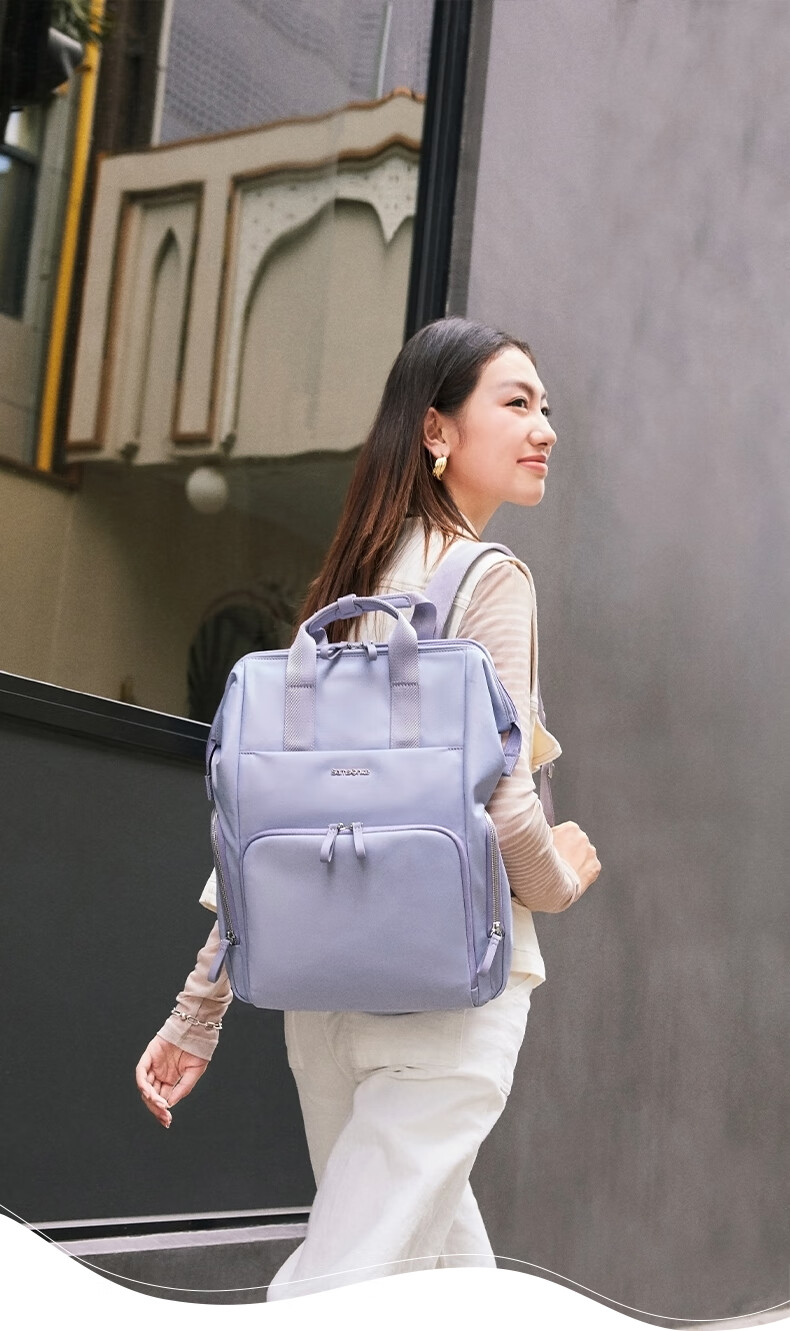Samsonite Casual Women's Laptop Backpack Large Capacity Purple BT5 New Year Gift for Girlfriend 1