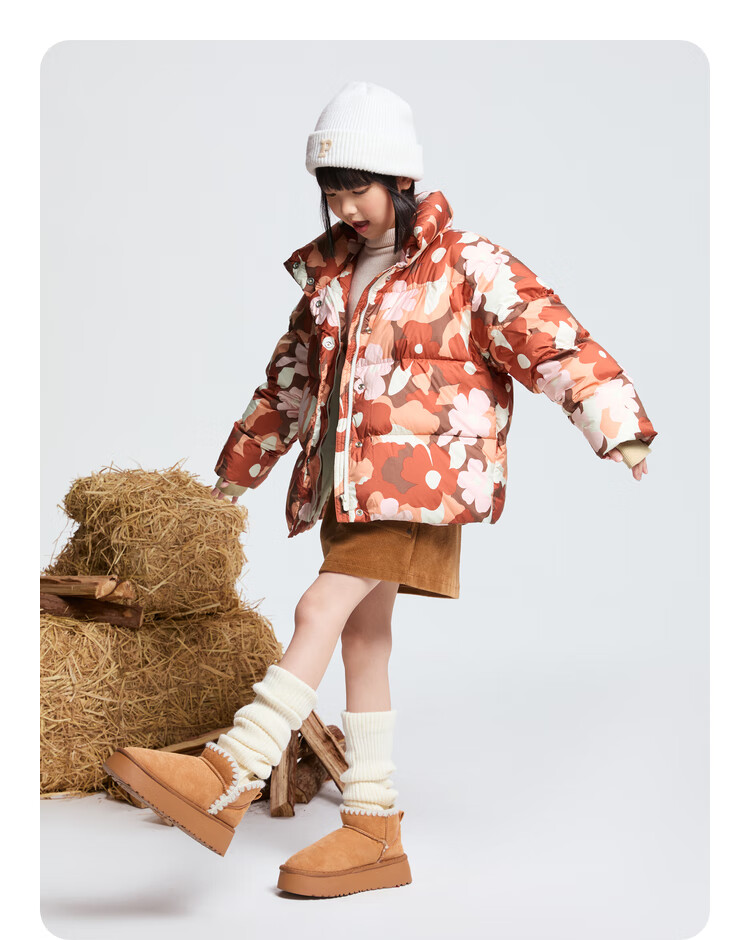 Annil Girls' Short down Jacket, 2024 Autumn And Winter New Style, Fashionable Casual Thickened Coat for Older Childre 3