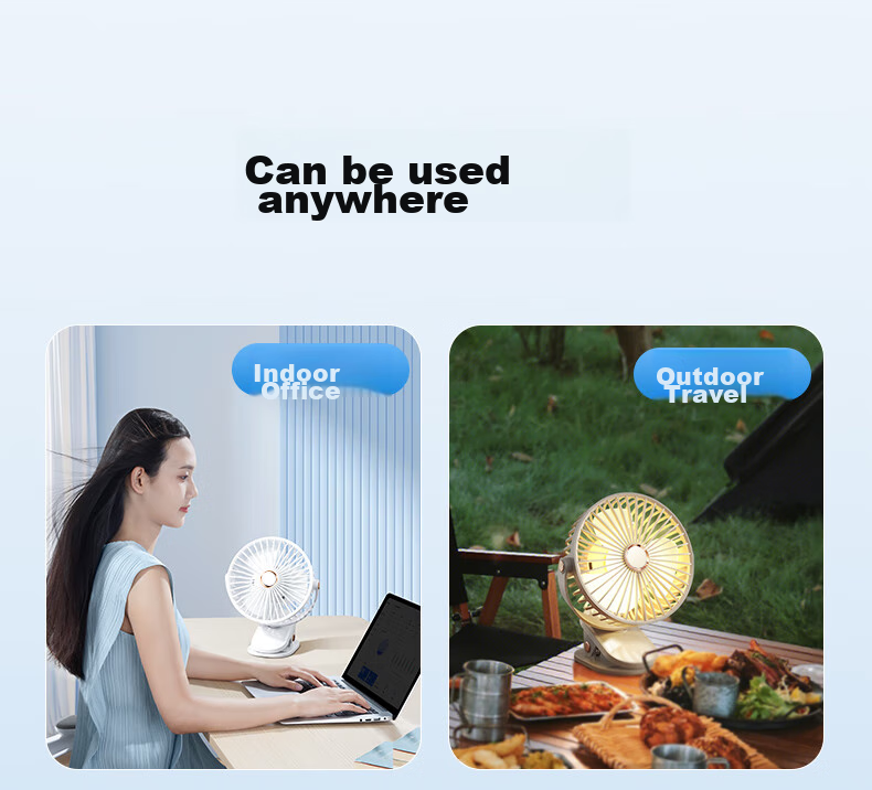 Kumeng Small Fan, Desktop Mini Cooling Air Conditioner, Quiet USB Rechargeable Clip Fan, Wall-Mounted for Dormitory Bed, Desktop Use in Bedroom And Office 27