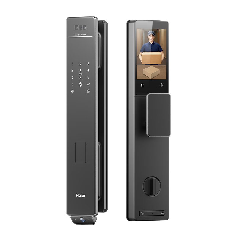 Haier Dual-Camera Palm Vein Facial Recognition Fingerprint Password Smart Door Lock P500Pro for Home Entry