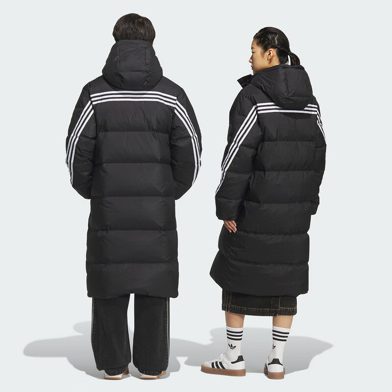 Adidas Originals Unisex 3S LONG DOWN U Long Down Jacket KC2564 Black S 6